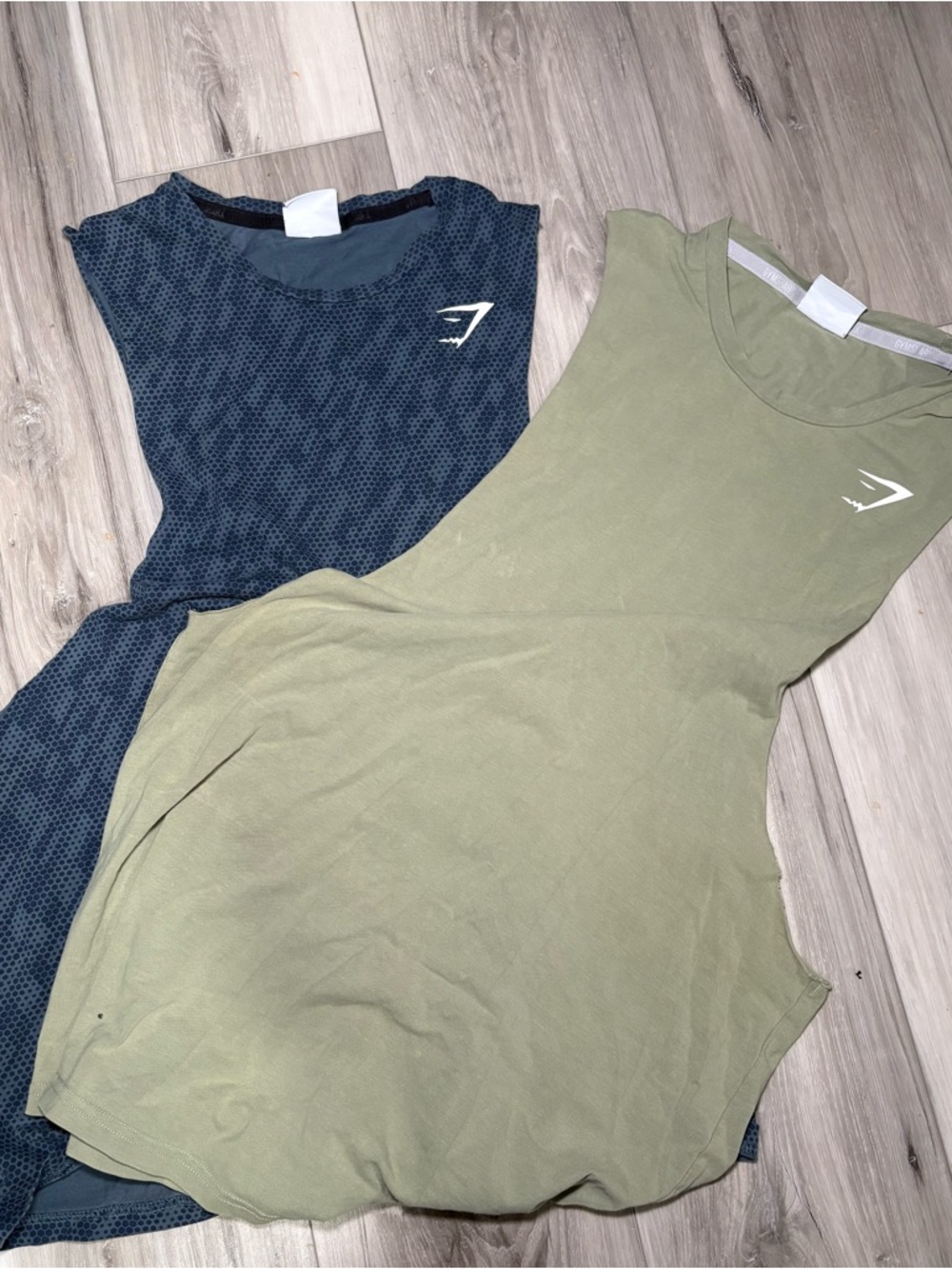 Gymshark Workout Tank Set - Olive & Navy